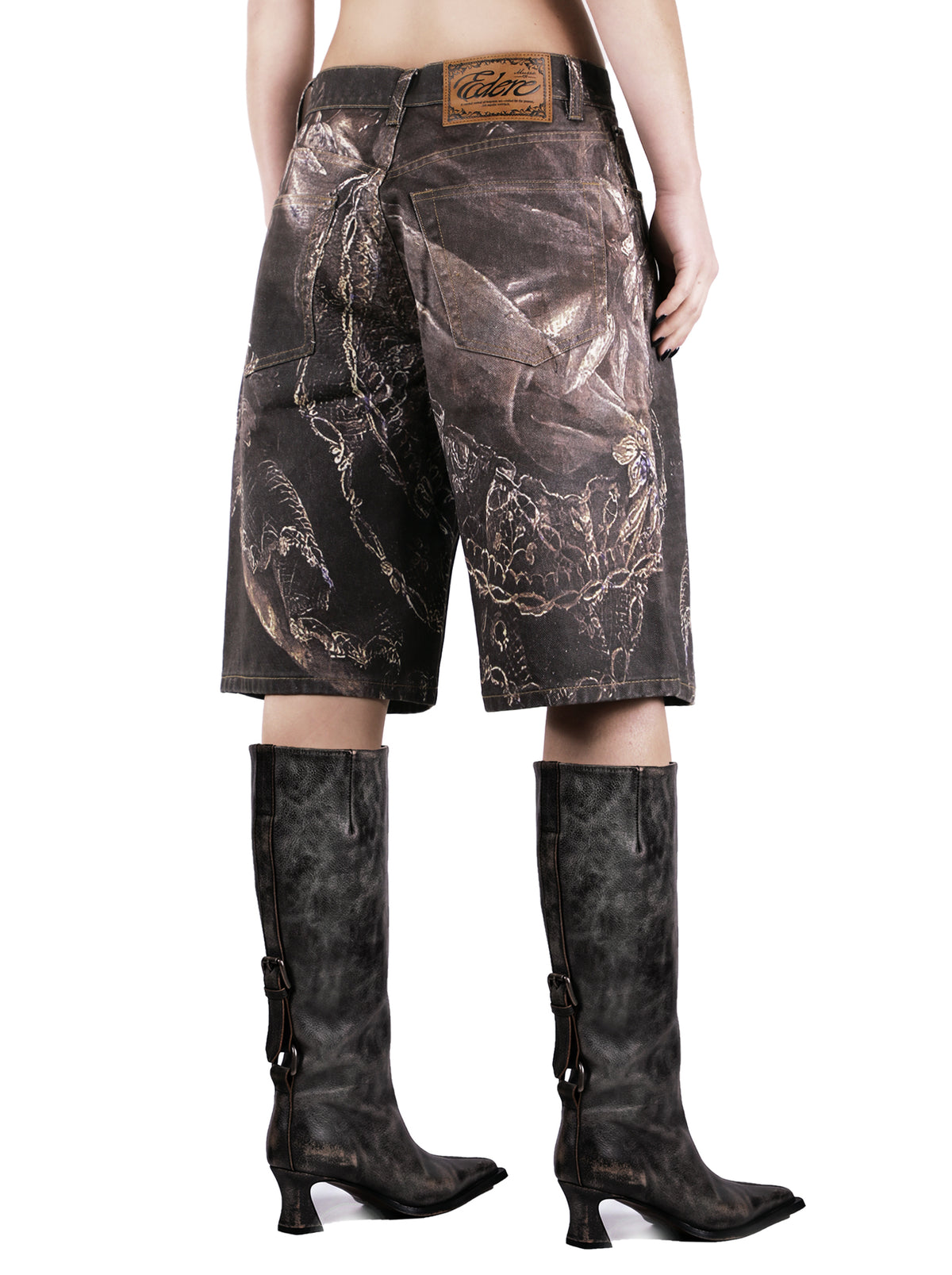 THE "NYMPHENBURG LACE" DENIM SHORT